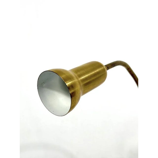 1970s Vintage Italian Adjustable Brass Table Lamp, 1960s For Sale - Image 5 of 12