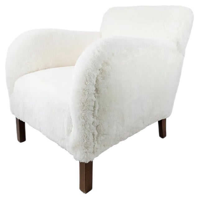 Easy Chair in Sheep Wool from Fritz Hansen, 1930s For Sale