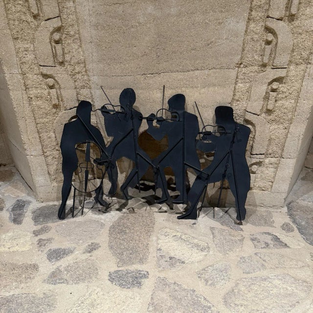 1970s Curtis Jere Mid-Century Modern Iron Music Band Sculpture For Sale - Image 11 of 11