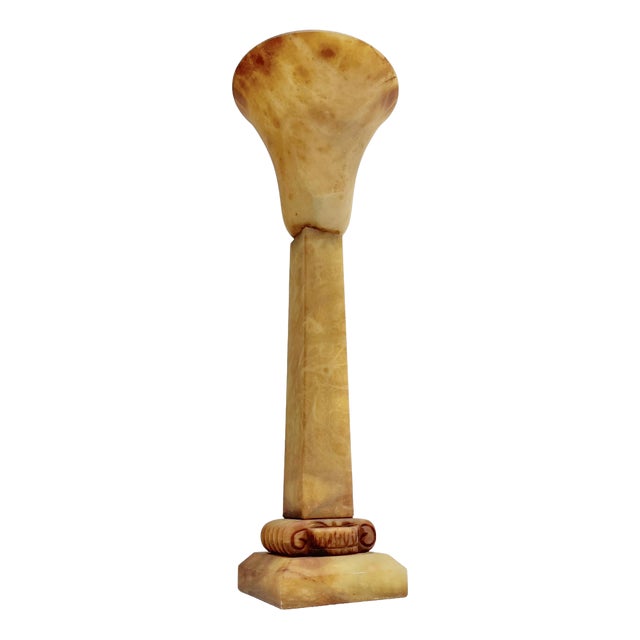 Alabaster Table Lamp with Greek Column Capital from Pegasam Spain, 1970s For Sale