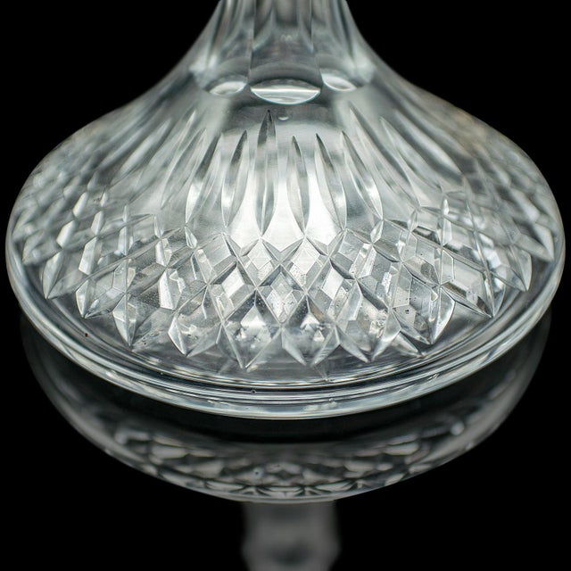 Vintage Ship's Merlot Decanter, English Crystal Glass, Wine, Spirit, Mid Century For Sale - Image 10 of 12