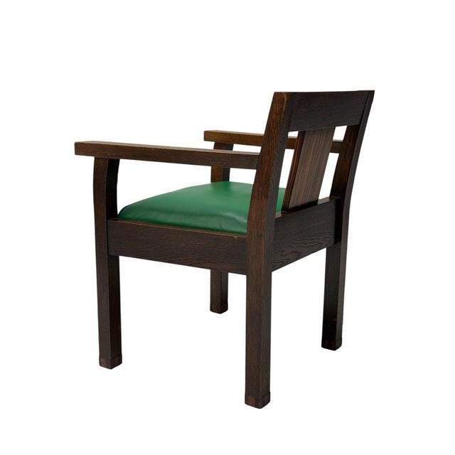 Art Deco Modernist Desk and Armchair in Oak, 1920s, Set of 2 For Sale - Image 17 of 18