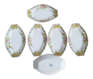 1970s Nippon Hand-Painted Mini Serving Dishes- Set of 6