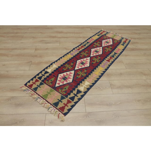 Size: 2.1 x 6.1 ft ( 64 x 186 cm) 25 x 73 inches Color: Organic Natural Dye ( Red,White,Navy Blue,Pink ) Material: 100%...