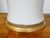 Metal Pair of White Porcelain Lidded Urns Table Lamps on Gilt Bases, US-Wired For Sale - Image 7 of 10