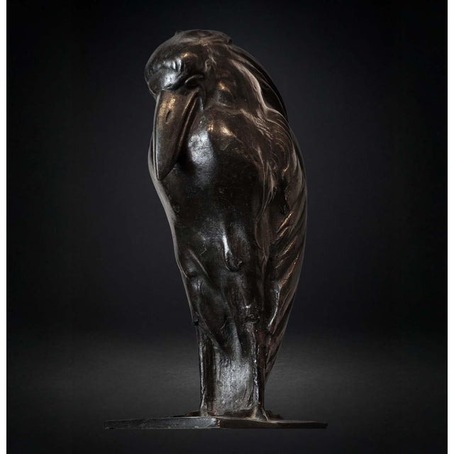 A Bossi, Stylized Bird, 1940s, Patinated Bronze For Sale - Image 4 of 8