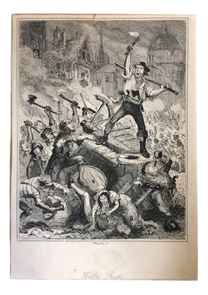Browne Hablot Knight, Wilkes Riots, Etching, Mid 19th Century