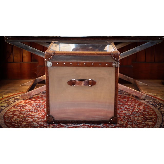White Star Trunk in Steel and Leather by Timothy Oulton, 2010s For Sale - Image 13 of 18