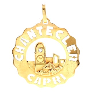 Chantecler Capri 18k Large Logo Piazzetta Charm For Sale