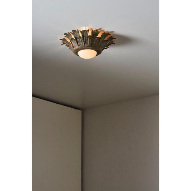 Sunflower Wall Light with Textured Glass Diffuser For Sale - Image 4 of 11