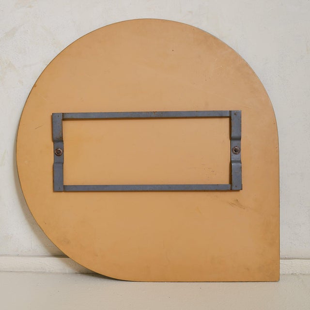 Italian Green Glass Teardrop Wall Mirror in the Manner of Fontana Arte, 1950s For Sale In Chicago - Image 6 of 6