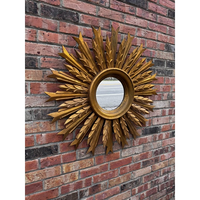 Vintage French Sunburst Mirror For Sale - Image 10 of 10