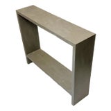 1990s Minimalist Micro-Polished Concrete Skinny Console / Side Table For Sale