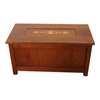 Stickley Solid Cherry Inlay Blanket Chest For Sale