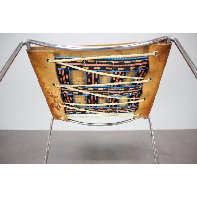 Brown Leather Bar Stool by Giandomenico Belotti for Alias, Italy, 1970s For Sale - Image 8 of 15