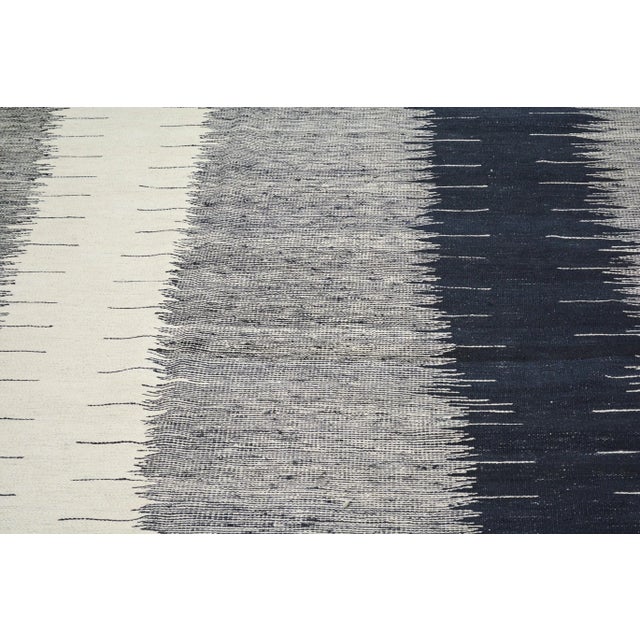 Shabby Chic Vintage Mazandaran Natural Color Hand Made Organic Wool Tribal Kilim,10'x12'4" For Sale - Image 3 of 6