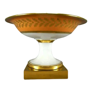 Antique Early 19th Century Edouard Honore Paris Porcelain Tazza Centerpiece