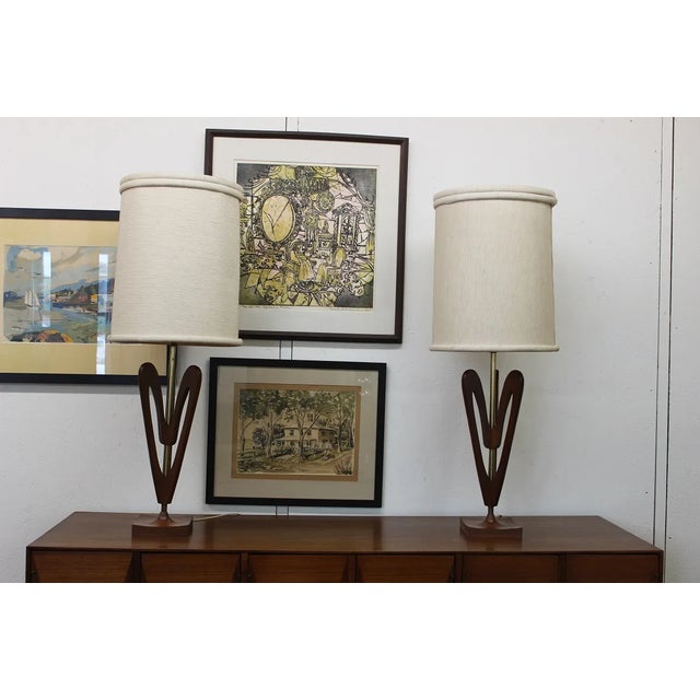 Mid-Century Danish Modern Lamps - Pair For Sale In Boston - Image 6 of 8