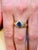 Oval Natural Blue Sapphire & Diamond Engagement Ring in 18 Karat Yellow Gold Approximately 1 1/4 Ct Oval Blue Ceylon...