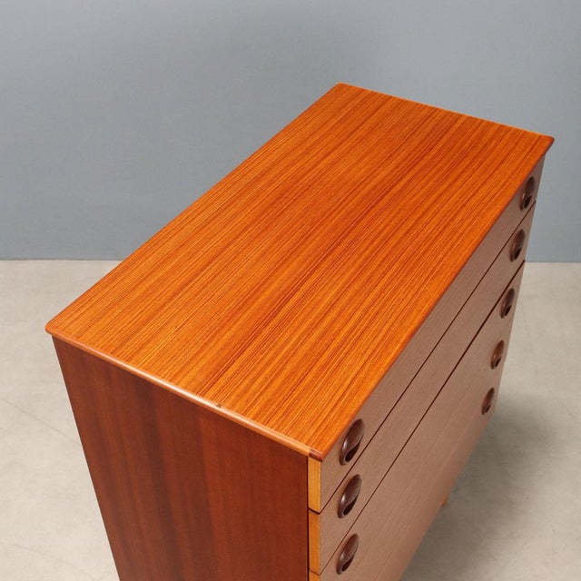 Vintage Teak Veneer Chest of Drawers, Northern Europe, 1960s For Sale - Image 6 of 8