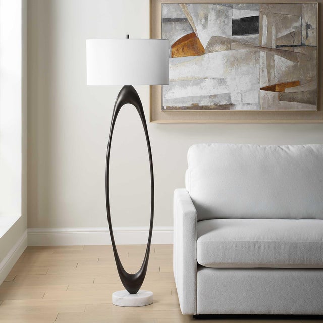 Kenneth Ludwig Chicago Sonic Open Oval Floor Lamp For Sale - Image 4 of 11