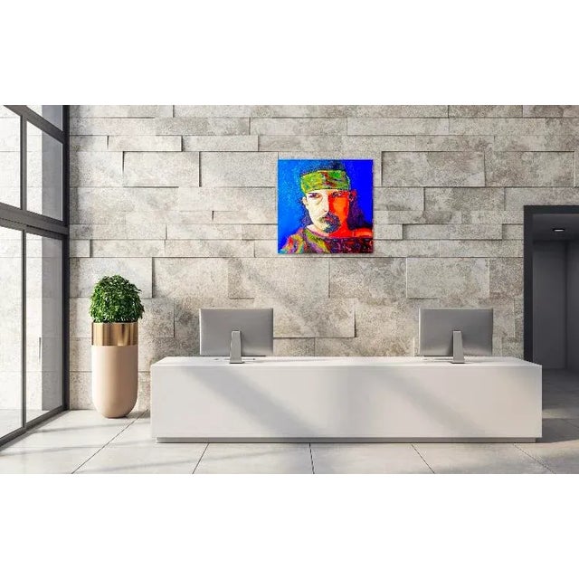 Contemporary Contemporary Original Pop Art Portrait Oil Painting by Lisa Haas For Sale - Image 3 of 12