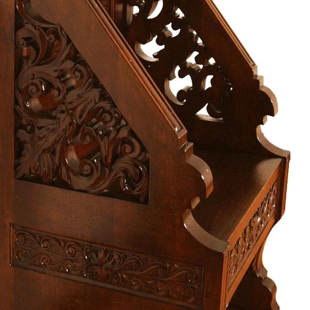 Set of 18th Century Hand-Carved Throne with 2 Crowns For Sale - Image 11 of 15