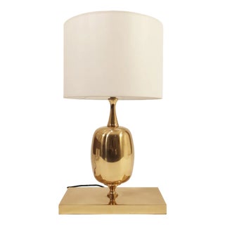 French Table Lamp attributed to Philippe Barbier, 1970s For Sale