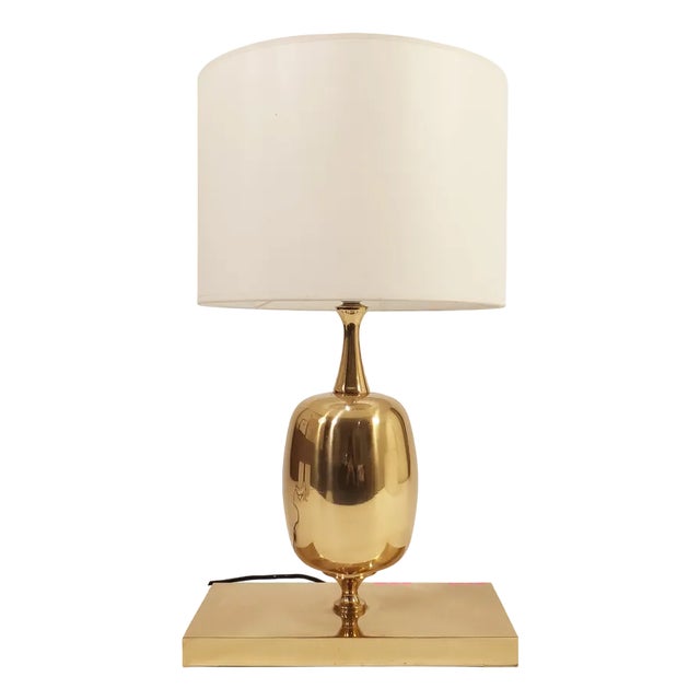 French Table Lamp in the style of Philippe Barbier, 1970s For Sale