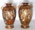 Japanese Antique Japanese Signed Satsuma Porcelain Vases, Matched Pair With Double Handles, Faces and Dragon on Each For Sale - Image 3 of 10