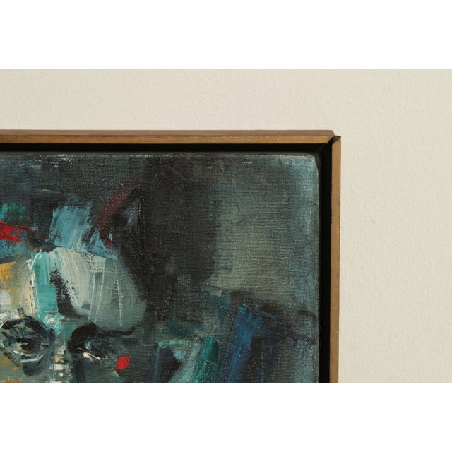 Vintage Abstract Expressionist Portrait Original Painting For Sale In Philadelphia - Image 6 of 13