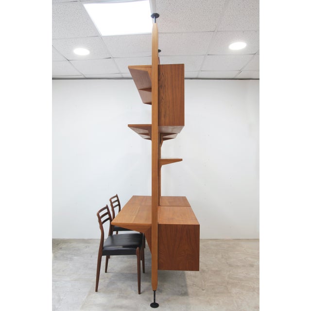 Two-Strip Freestanding Cado Wall Shelf in Teak by Poul Cadovius, 1960s For Sale - Image 14 of 17