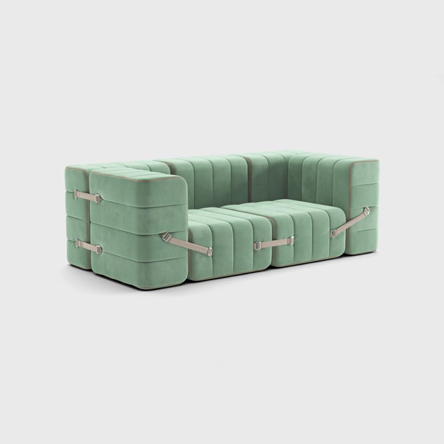 The classic seven. Why not turn a modular sofa into a classic sofa. A really compact, cosy couch with full armrests. And...