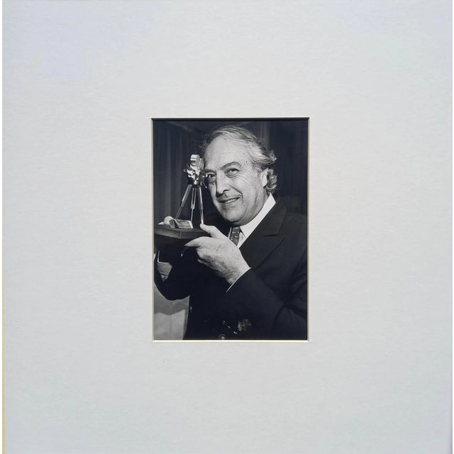 1980s Framed Original Black & White Photography of the Film Director Georges Lauthier - Universal Photo For Sale - Image 6 of 7