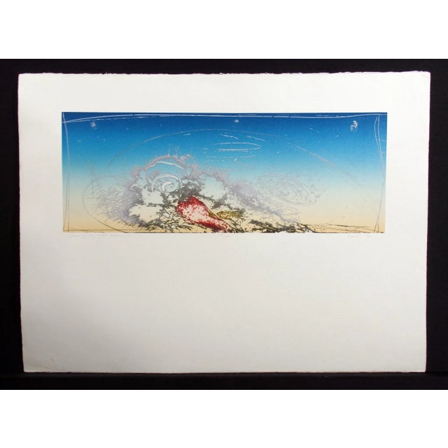 Expressionism Abstract Expressionist Sam Scott "Dream of Wild Horses I" Hand Signed Limited Edition Etching 1984 For Sale - Image 3 of 7