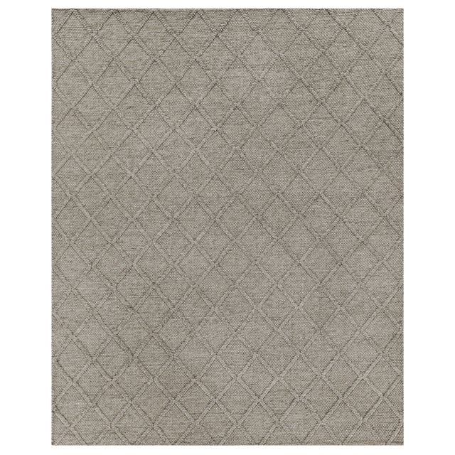 Newcastle Brown Flatweave Wool Area Rug - 9'x12' For Sale