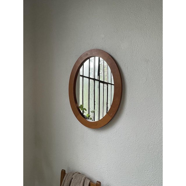 Oval Cherry Mirror, 1970s For Sale - Image 12 of 18