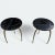 2020s Revelation Modern Black Marble and Forged Gold Metal Wishbone Round Side Tables- A Pair For Sale - Image 5 of 11