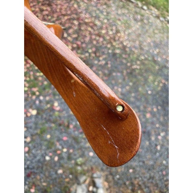 Wood Pair of Mid 20th Century Mod Fratelli Reguitti Italian Dovetail Wooden Hanger W Pole For Sale - Image 7 of 12