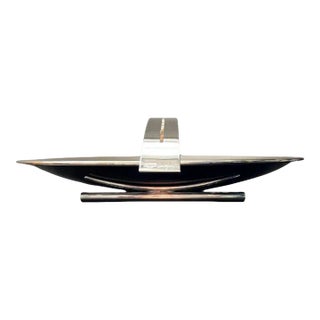Postmodern Cassetti Silverplate Centerpiece Bowl, Florence, Italy, Stamped & Signed For Sale
