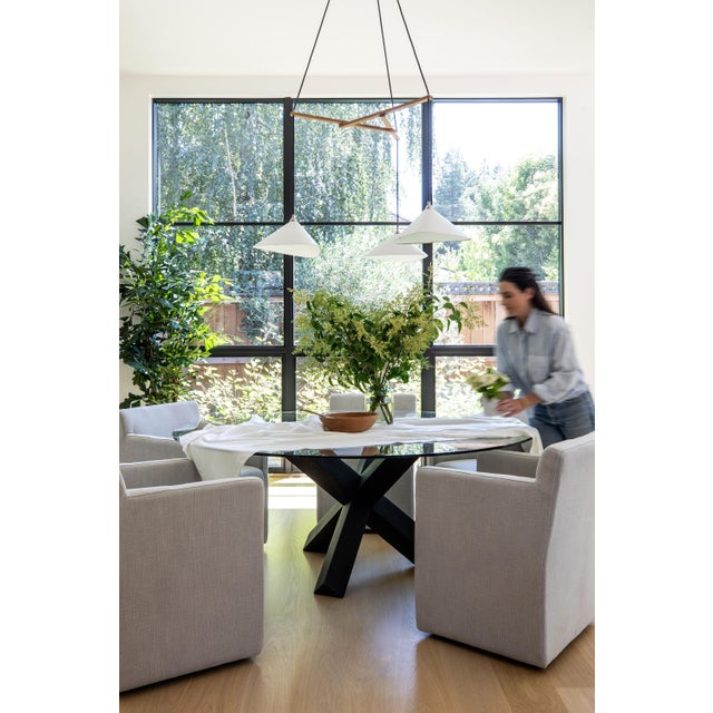 Contemporary Emily Group of Three Semi Matte Paint Pendant Light from Moss Objects For Sale - Image 3 of 10