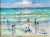 Capturing the energy and atmosphere of a summer day by the sea, this original oil painting by J. Morgan presents a lively...