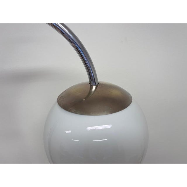 White Vintage Bauhaus Chrome Floor Lamp, 1930s For Sale - Image 8 of 9