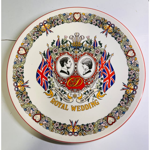 1981 Wedgewood Royal Wedding plate illustrating H.R.H. Prince Charles and Lady Diana Spencer, made in England. St. Paul's...