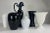 Mid Century Complementary Grouping of Black and White Pottery Vases. For Sale - Image 11 of 11