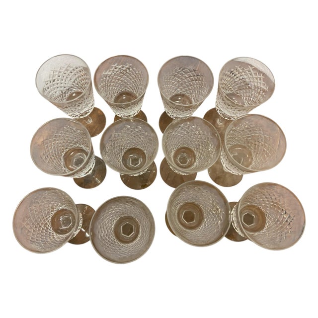 1970s Set of 14 Water Goblet Alana by Waterford Crystal Discontinued For Sale In Palm Springs - Image 6 of 10