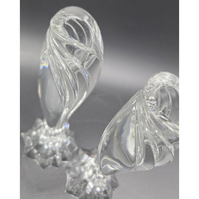 Transparent Pair of Late 20th Century Lenox Artic Bloom Crystal Candlesticks For Sale - Image 8 of 18
