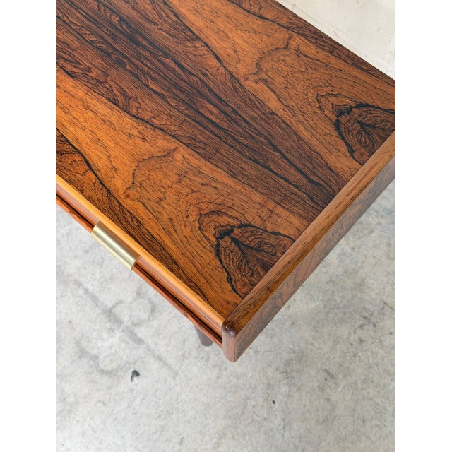 Rosewood Entry Table Small Three Drawer Denmark 1960s For Sale - Image 9 of 10