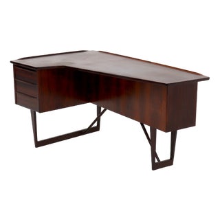 Rosewood Boomerang Desk by Peter Løvig Nielsen for Hedensted Møbelfabrik, 1950s For Sale