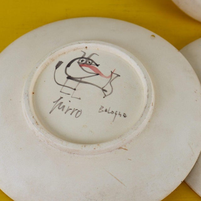 Ornamental Plates attributed to Cuniberti, 1950s, Set of 3 For Sale - Image 11 of 12